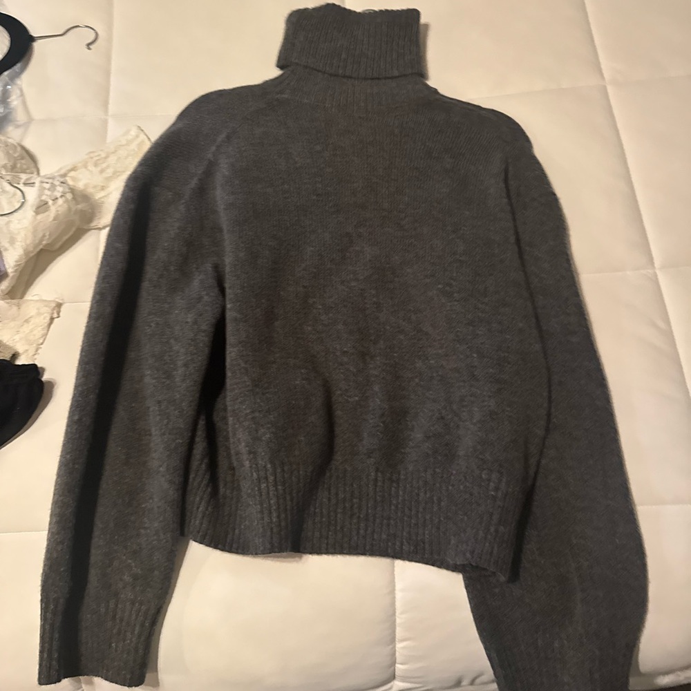 Gray Turtleneck Sweater